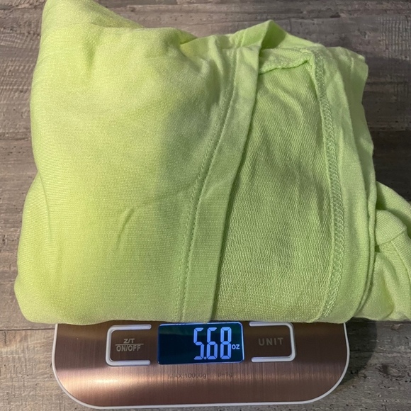 Sunday Knit Top Women's Large Short Sleeve Lime Green Crew Neck - Picture 8 of 8